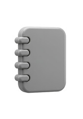 Gray Ringed Organizer On Transparent Background In 3d Illustration