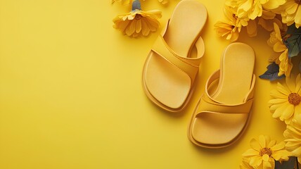 Elegant and beautiful sandals and also beautiful with an elegant theme and flowers on the side 
