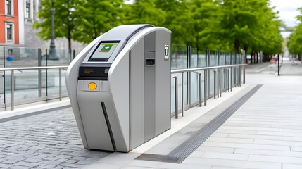 Modern smartcard validator at a metro entrance