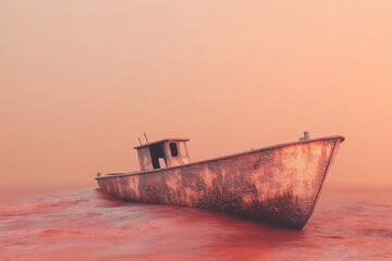 Fototapeta premium boat on the beach