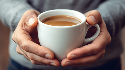 man holding a cup of coffee