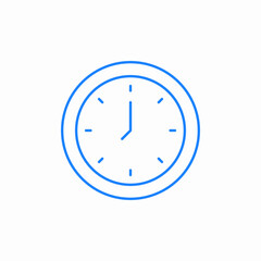 analog clock time icon sign vector