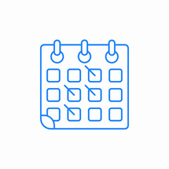 calendar date selection icon sign vector