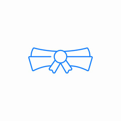 certificate award ribbon icon sign vector