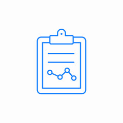 clipboard with chart icon sign vector