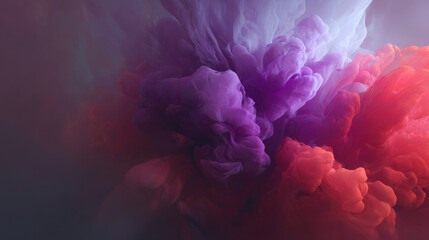 Obraz premium Colorful abstract cloud, purple red smoke, dreamy motion