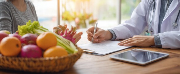 The healthcare professional providing nutritional guidance to a patient.