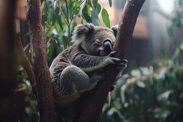Obraz premium Sleepy Koala in a Tree
