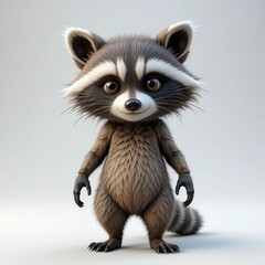 Personnage mignon de bébé raton laveur