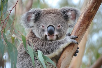 Obraz premium Close-up of a koala in a tree