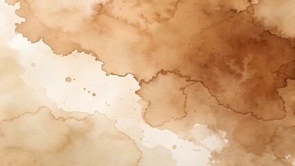 Fototapeta premium Abstract brown watercolor texture background