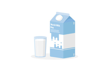 Celebrate world milk day, Vector illustration.