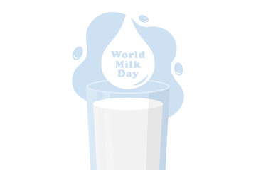 Celebrate world milk day, Vector illustration.