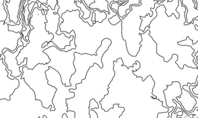 Topographic Background. Abstract wavy and curved lines background. Abstract pattern with Lines. Background of the Topographic Map. Abstract Topographic Map Lines. Monochrome Terrain Lines Art.
