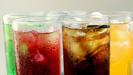 Soft drinks are high-sugar beverages that have health effects.