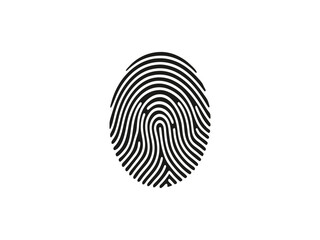 Abstract fingerprint icon graphic isolated on white background

