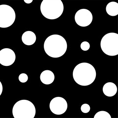 Black and white polka dot pattern. Polka dot seamless pattern. Polka dot background. 