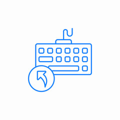 keyboard enter button icon sign vector