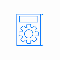 manual gear settings icon sign vector