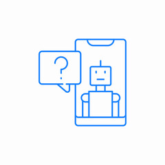 mobile chat bot icon sign vector