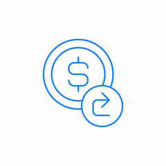 money return icon icon sign vector