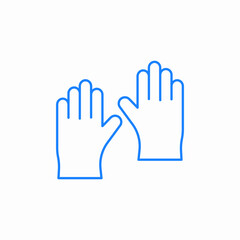 pair of gloves icon sign vector