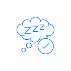 sleep rest check icon sign vector