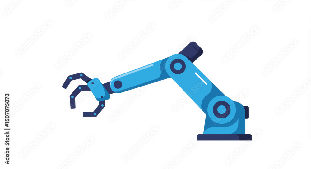 Poster industrial robotic arm designed for automation in manufacturing processes with precision and efficie