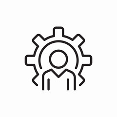 User gear profile settings icon vector sign