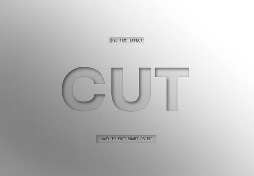 Cut Out Paper Text Effect