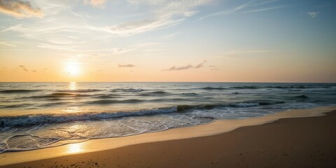 Obraz premium Baltic Sea Sunrise: Coastal Calm and Serenity