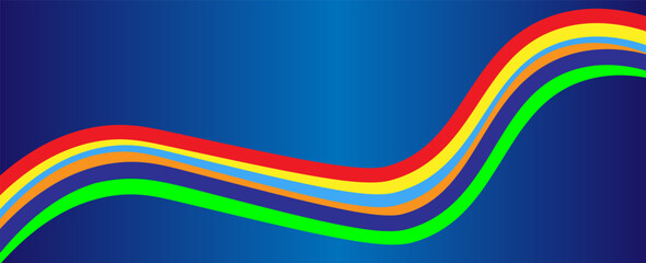 Let's Celebrate PRIDE month background for festival parades, parties, and social events. Colorful rainbow flag on dark background. Vector design template.