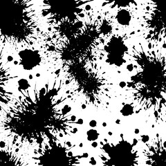 Obraz premium Black ink splatter background vector illustration for graphic design needs silhouette