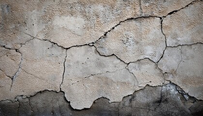 Obraz premium weathered concrete wall with cracks and textured surface