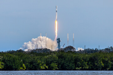 Rocket Launch Lifting off the Pad
