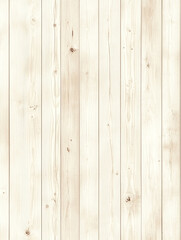 Naklejka premium Cream white wood texture wall background with vertical planks, subtle grain, and natural knots, creating calm, rustic, and minimalist interior design atmosphere