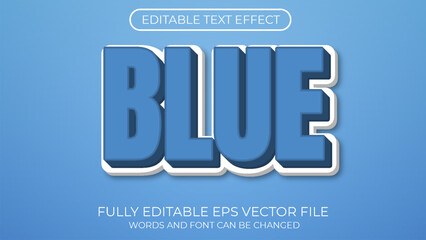 Blue editable text effect