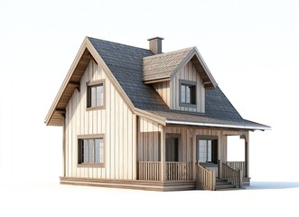 Small Wooden House 3D Model