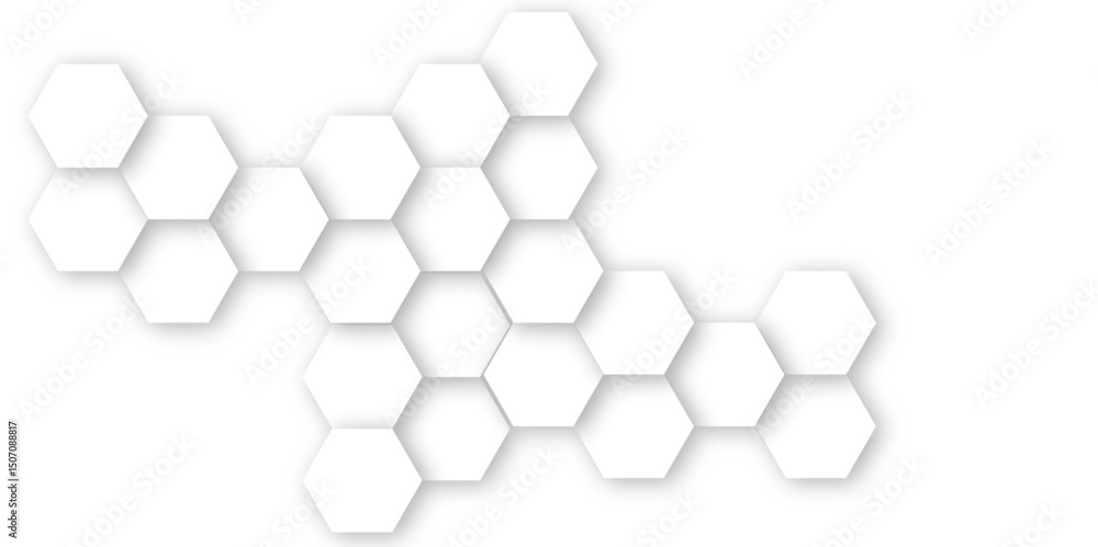 Poster abstract seamless hexagon pattern background. abstract hexagon technology design background. vector 