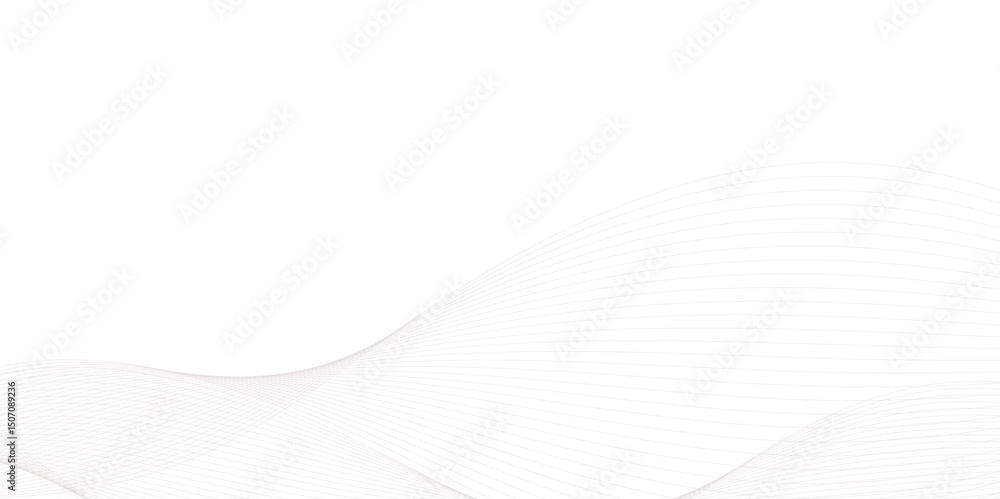 Poster abstract grey wavy lines on white background. digital frequency track equalizer. abstract frequency 