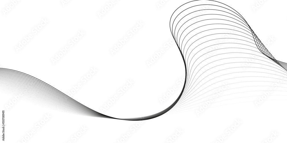 Poster abstract wave elements. seamless wave pattern. wavy curve line art striped graphic template. wavy ho