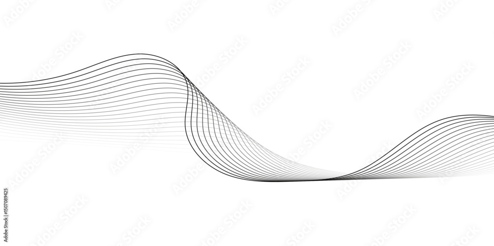 Poster abstract wave elements. seamless wave pattern. wavy curve line art striped graphic template. wavy ho