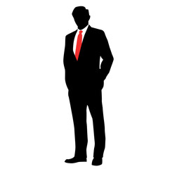 silhouette of a businessman professional