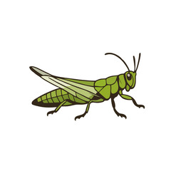 Fototapeta premium Locust Logo, Side Profile of a Locust in Clean Vector Style