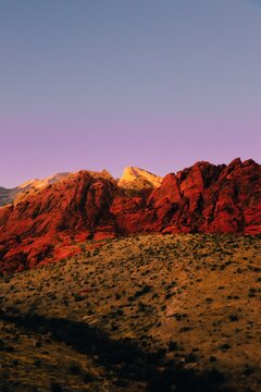 sunset in the desert
