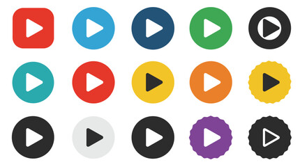 vector illustration of a set of colorful buttons