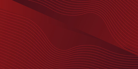 Red maroon background with 3D modern wave curve abstract presentation background. Luxury paper cut background. 3d vector illustration for decoration, banner, flyer, business card design, and much