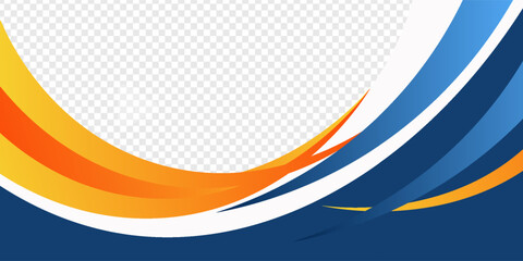 Modern business banner background in blue and orange colors