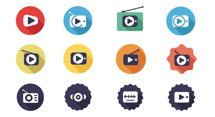 set of colorful buttons