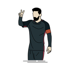 illustration of father playing football